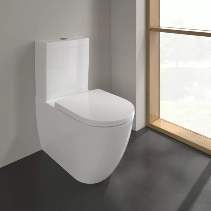 Villeroy & Boch Subway 3.0 Close-Coupled WC with Rimless TwistFlush — No Side Hole
