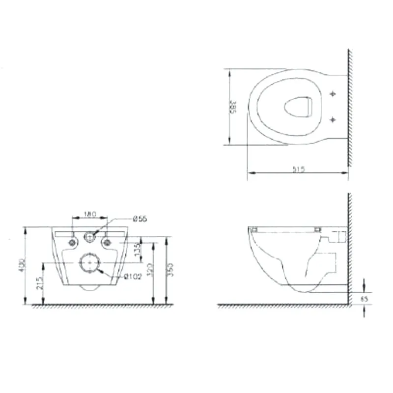 Villeroy & Boch Tube Wall-Hung WC with Original Soft-Close Seat & Cover
