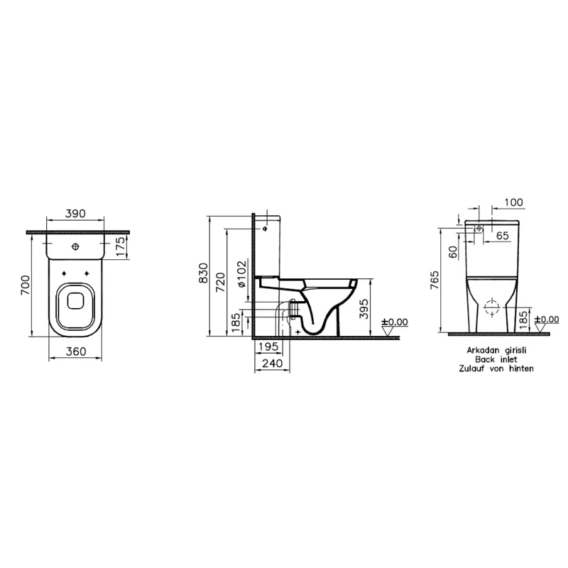Vitra Retro Close-Coupled Water Closet