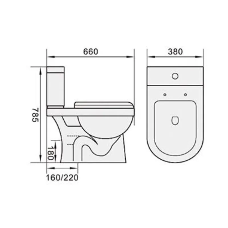Geo Ceram WC6002 Close-Coupled Water Closet