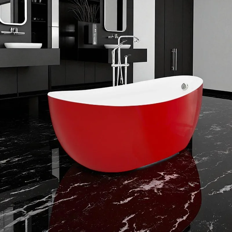 61010 Freestanding Bathtub (Black/Red/Blue)