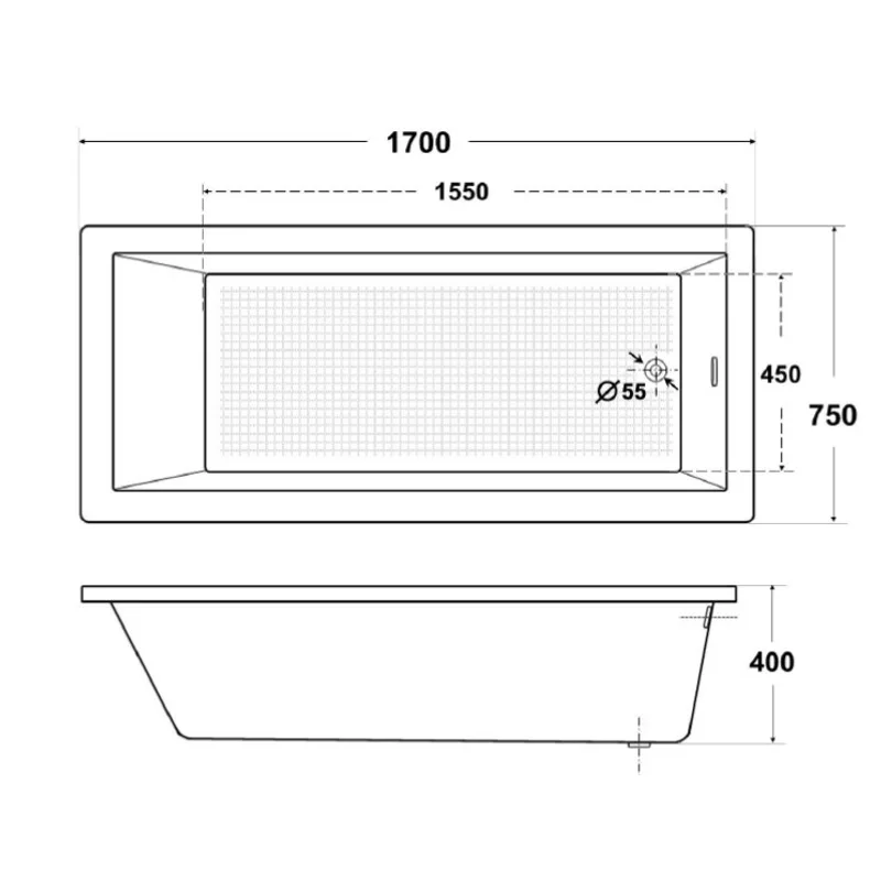 Bonnie Built-in Bathtub