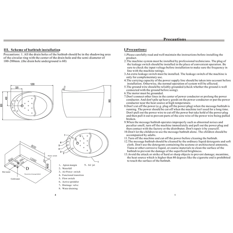 BT-B1801 Freestanding Bathtub