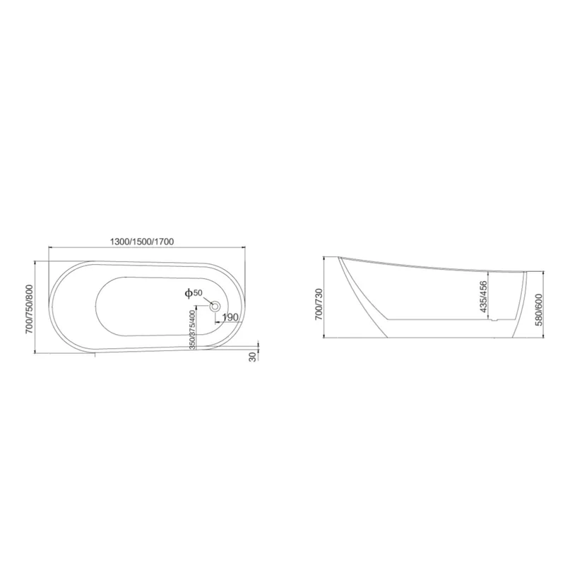 BT128 Free Standing Bathtub