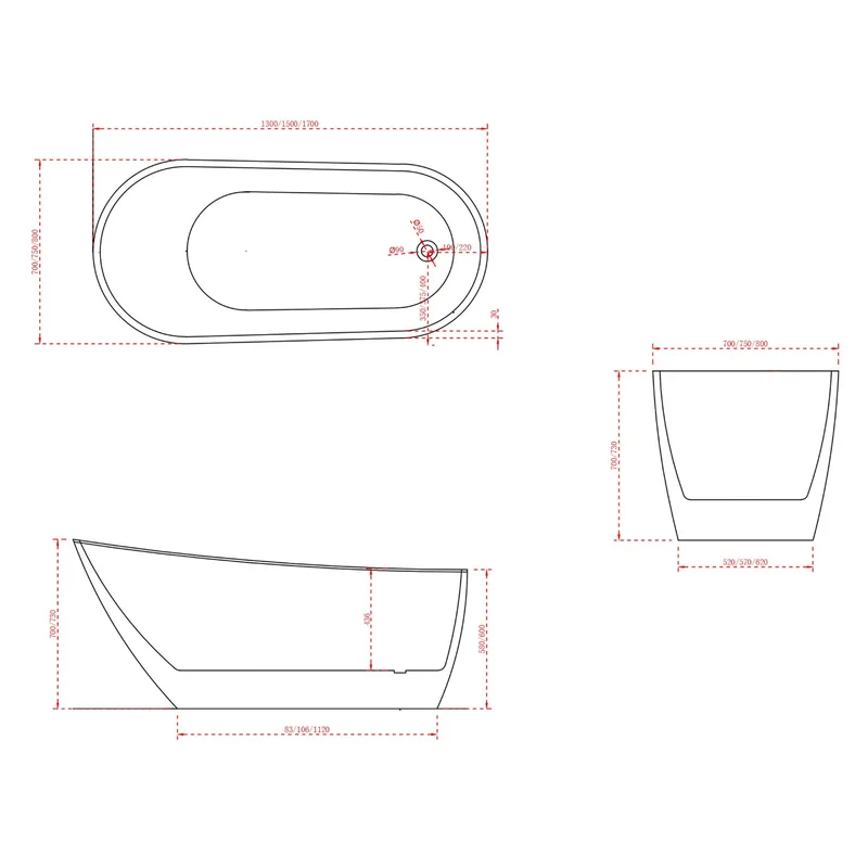 BT128 Free Standing Bathtub