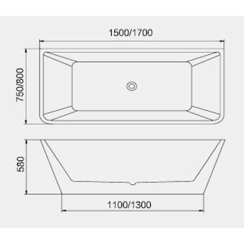 BT165 Freestanding Bathtub
