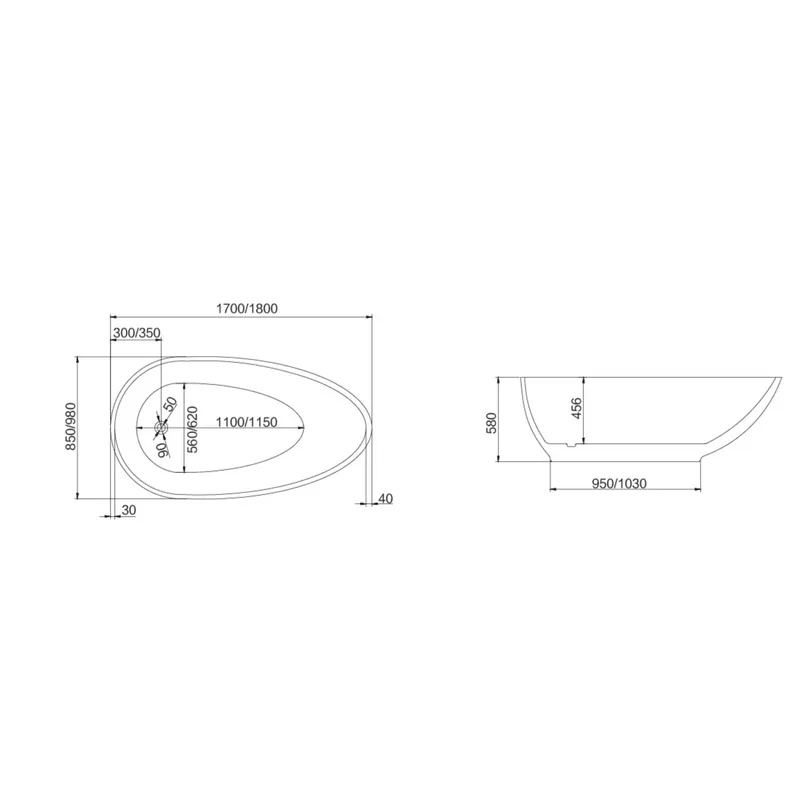 BT178 Free Standing Bathtub