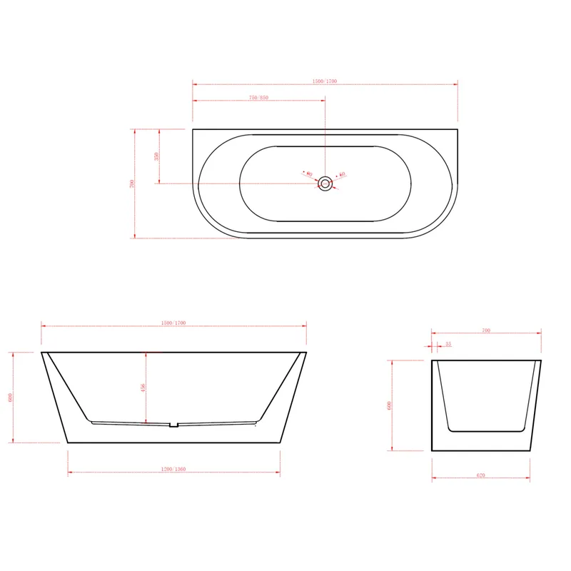 BT191 Free Standing Bathtub