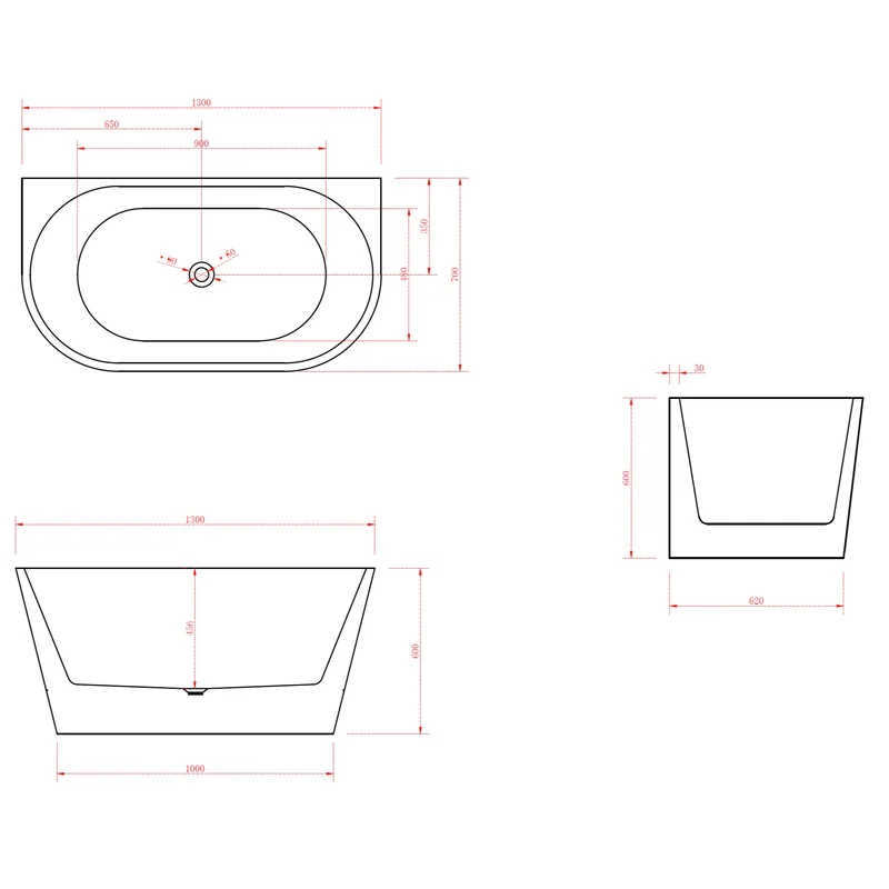 BT191 Free Standing Bathtub