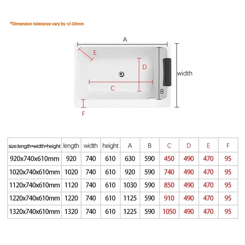 BT6086 Built-In Bathtub