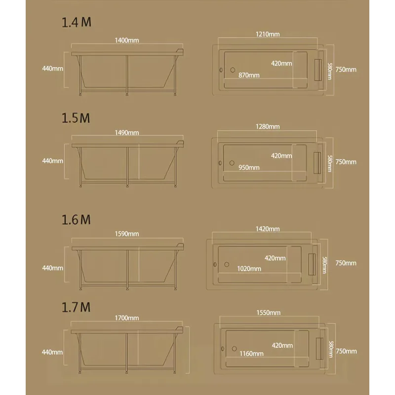 BT6089 Built-In Bathtub