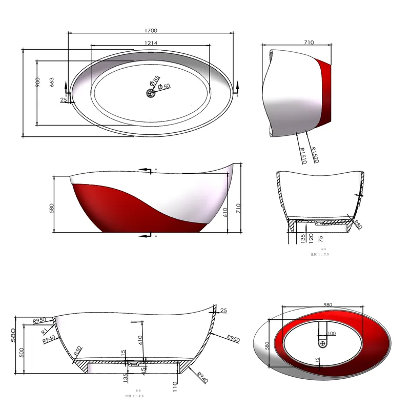 BTS101 Free Standing Bathtub