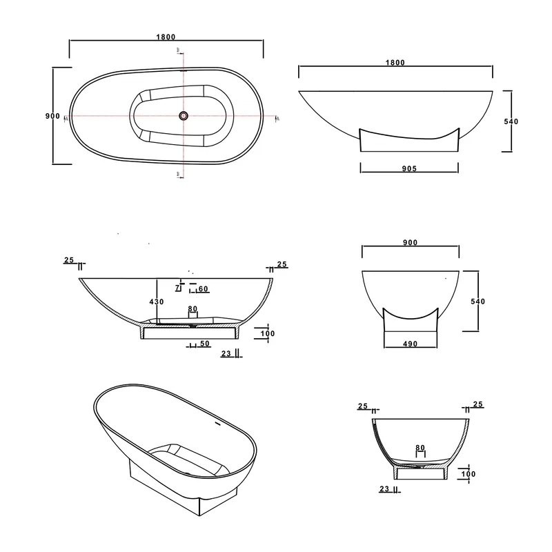 BTS16 Free Standing Bathtub