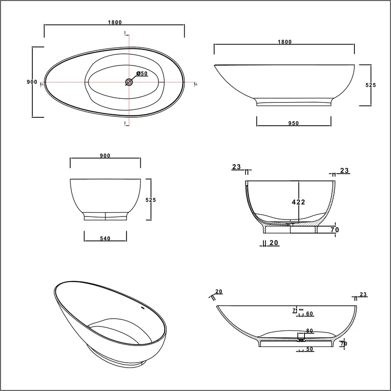 BTS20 Free Standing Bathtub