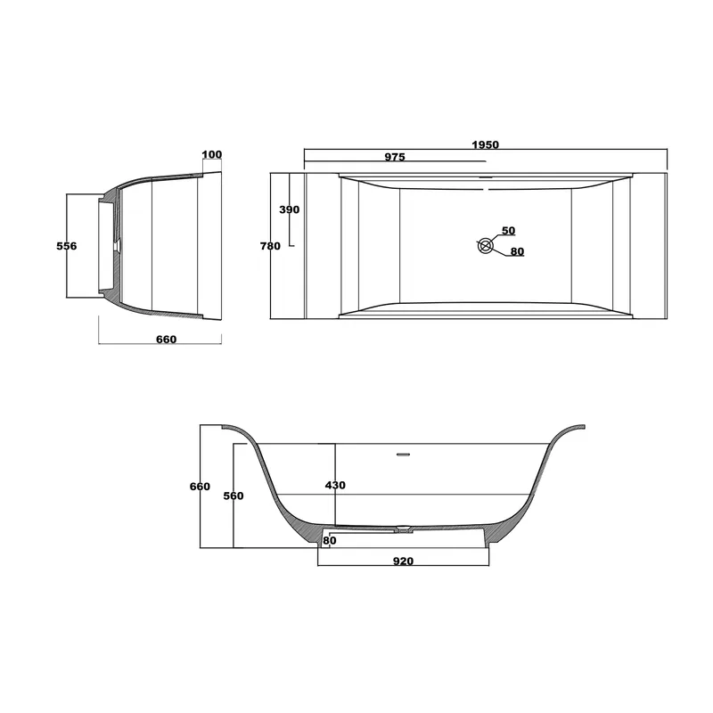 BTS33 Free Standing Bathtub