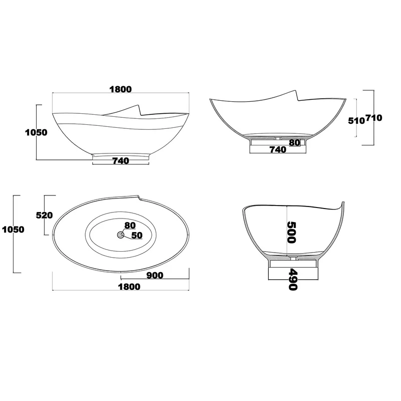 BTS44 Free Standing Bathtub