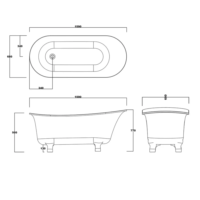 BTS49 Free Standing Bathtub