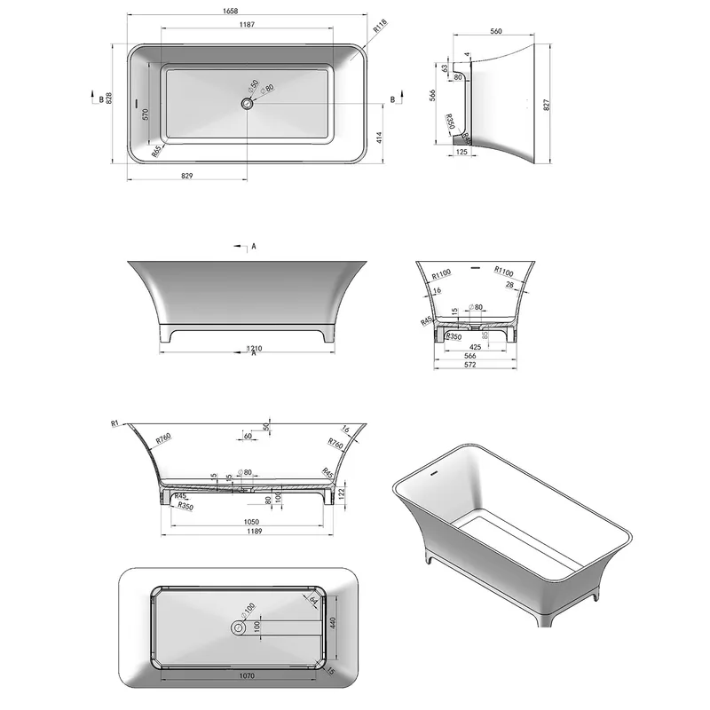 BTS91 Free Standing Bathtub