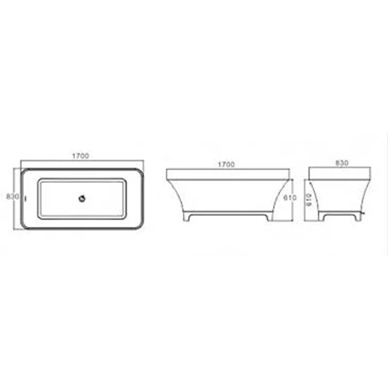 BTS91BL Free Standing Bathtub