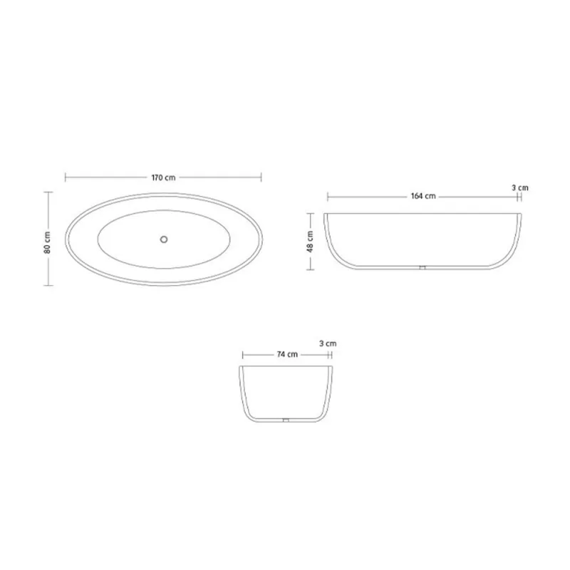 Carra Stone Resin Bathtub