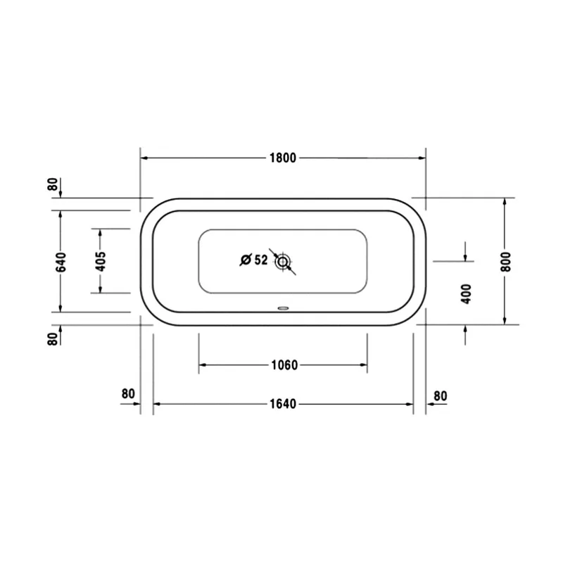 Duravit Happy DRV-700020 Built-In Bathtub
