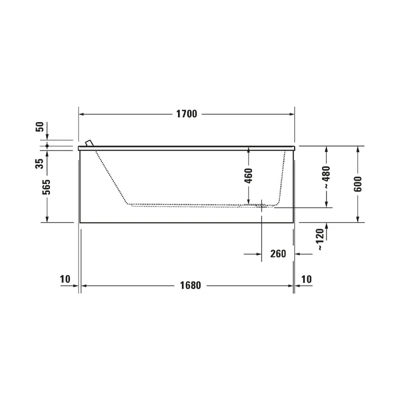 Duravit Starck 700334 Built-In Bathtub