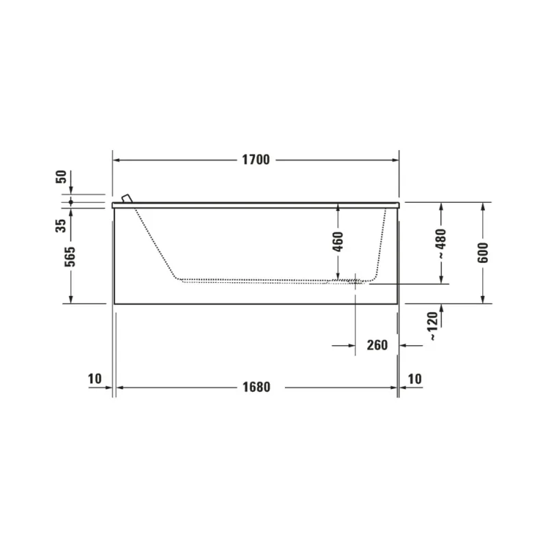 Duravit Starck 700335 Built-In Bathtub