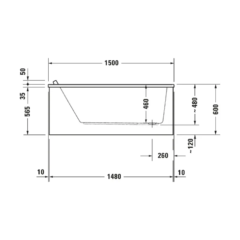 Duravit Stark 700332 Built-In Bathtub