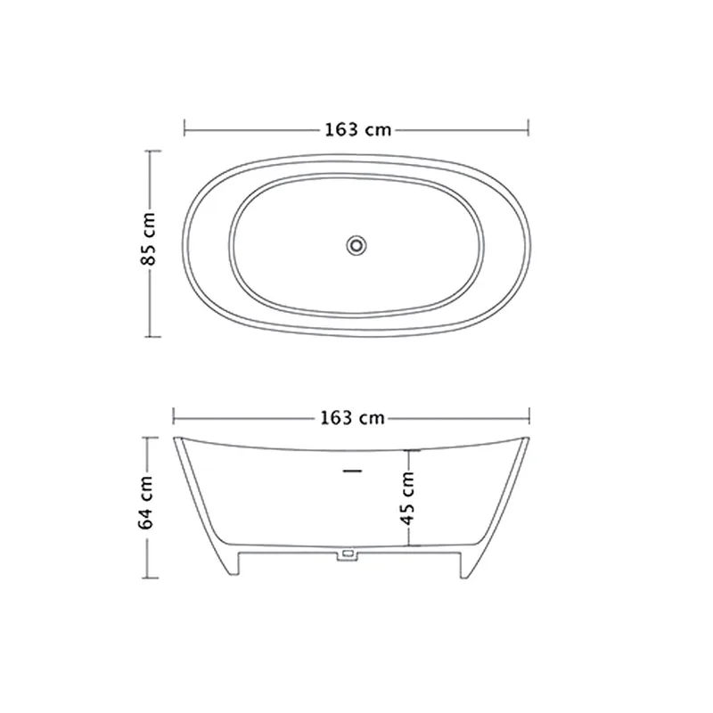 Durero Stone Resin Bathtub