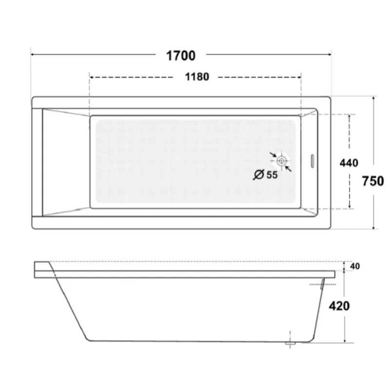 Elsa Built-in Bathtub