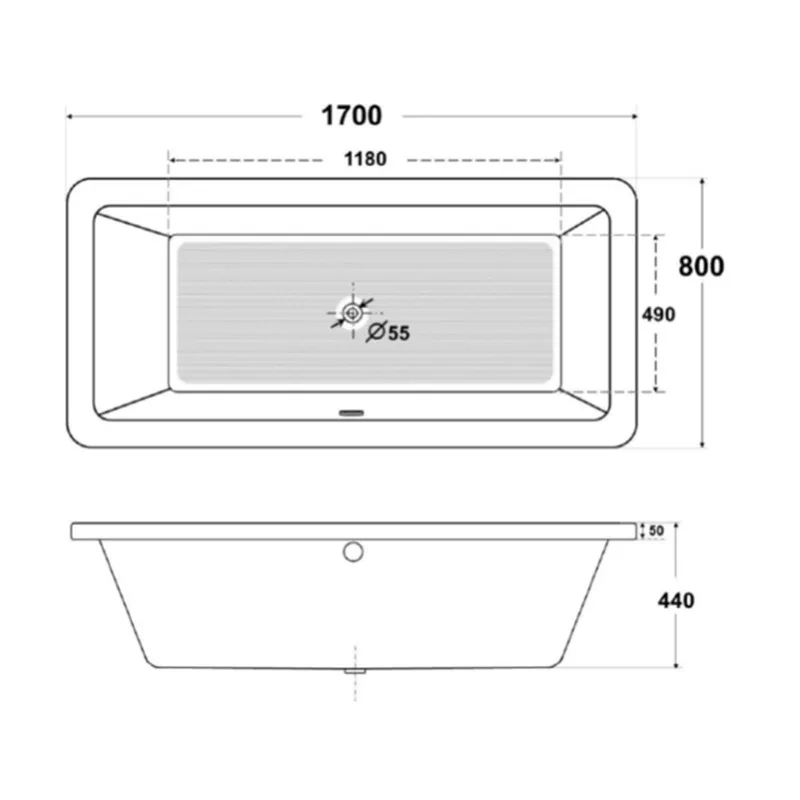 Grace Built-in Bathtub