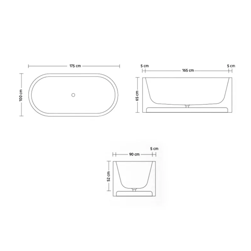 Louis Stone Resin Bathtub
