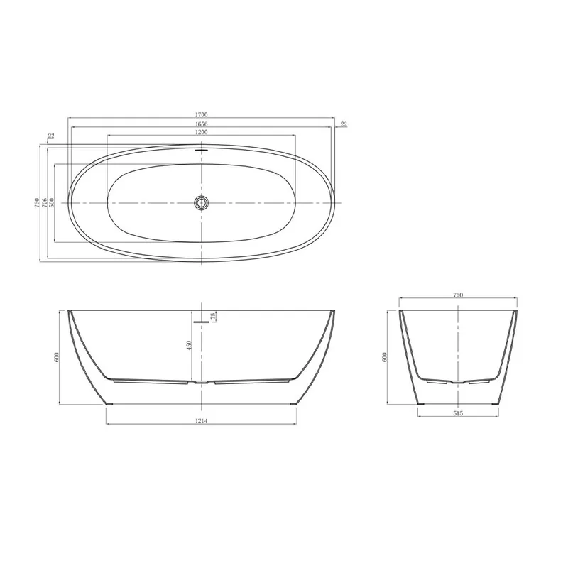 Paris-S FGW Freestanding Bathtub