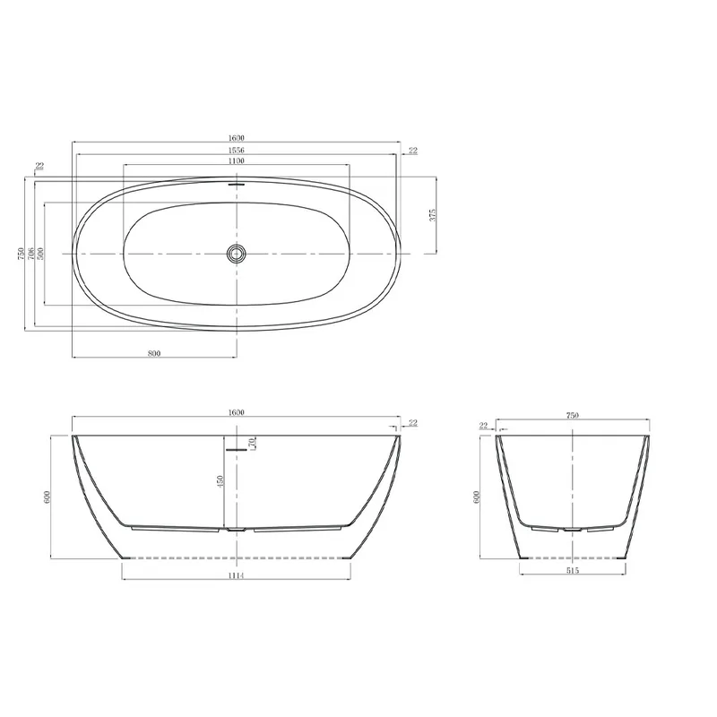 Paris-S FGW Freestanding Bathtub