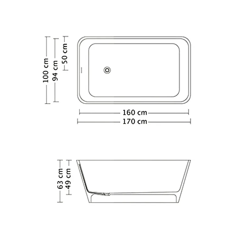 Renoir Stone Resin Bathtub