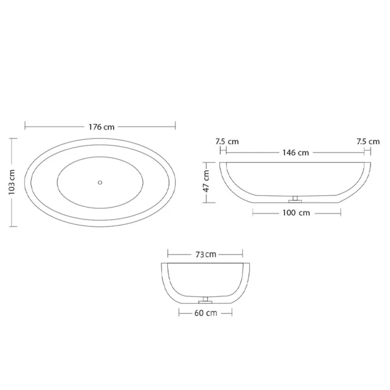 Rodeo Stone Resin Bathtub