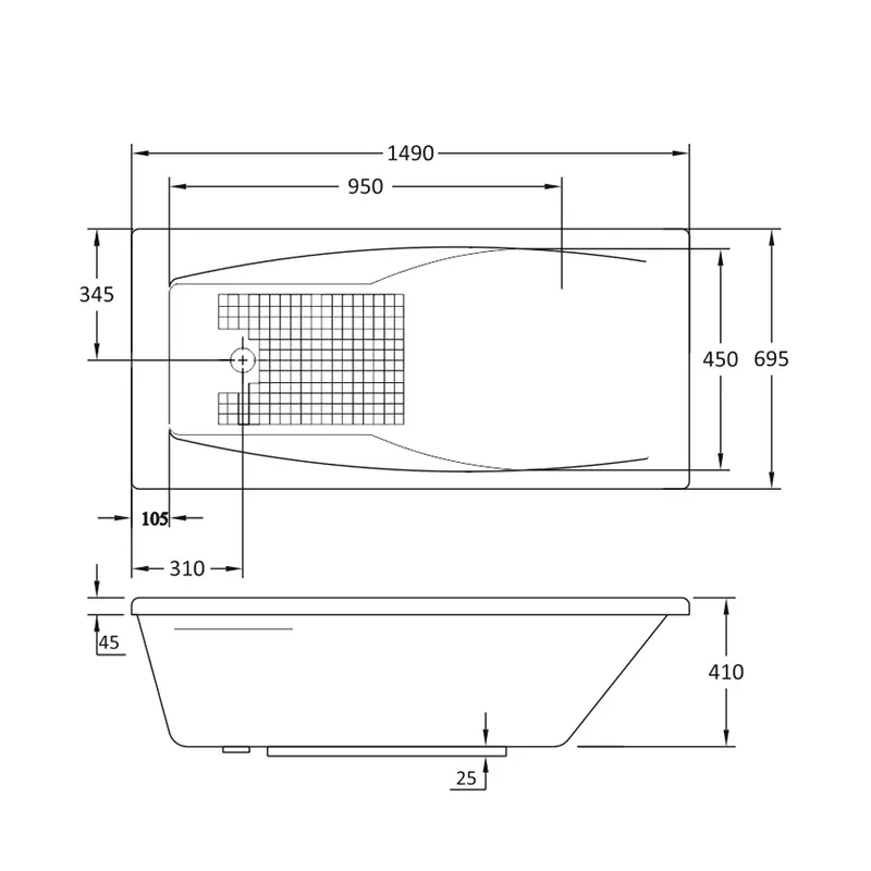 Sabrina 1500 Bathtub