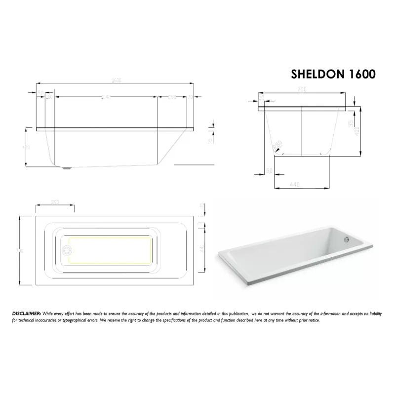 Sheldon Built-In Bathtub