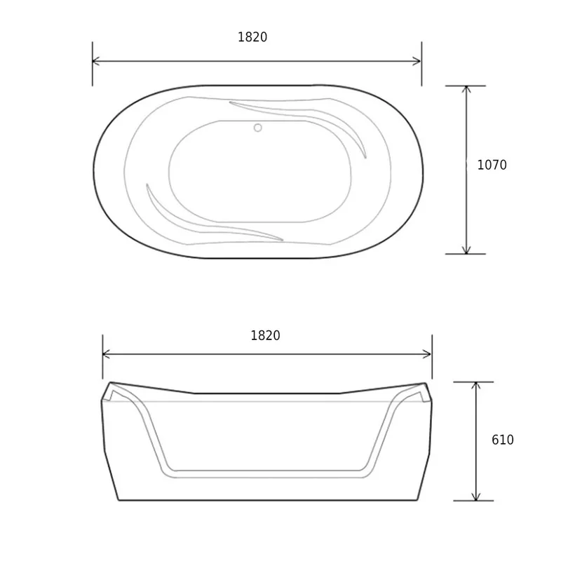 Soft Bathtub Amore Built-In Bathtub