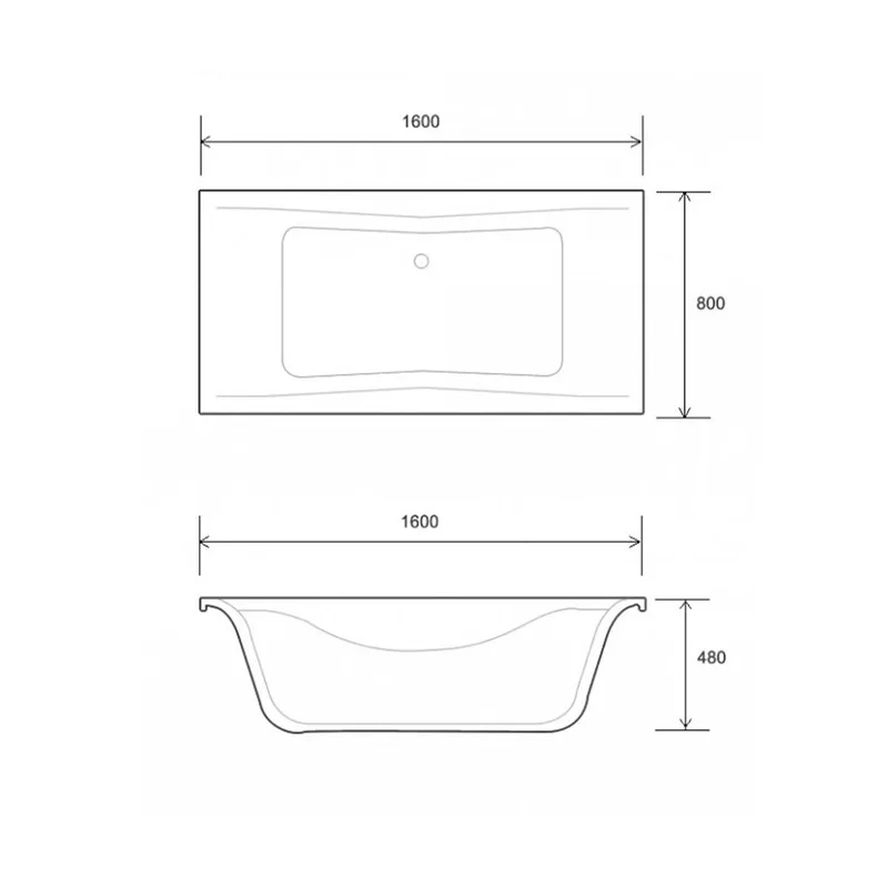 Soft Bathtub Aura Built-In Bathtub