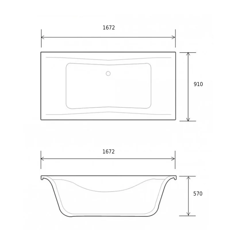 Soft Bathtub Aura Built-In Bathtub