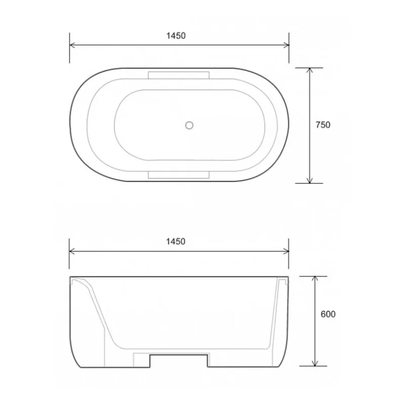 Soft Bathtub Bella Freestanding Bathtub