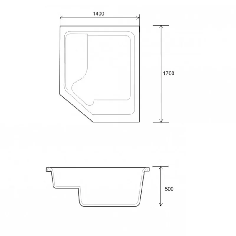 Soft Bathtub Desquare Built-In Bathtub