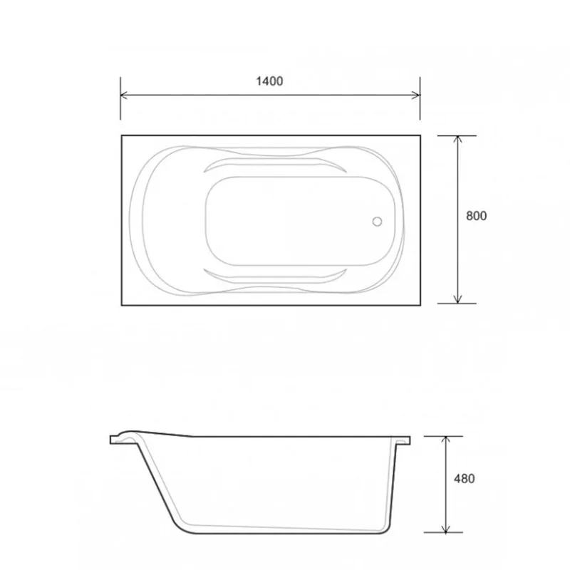 Soft Bathtub Euroba Built-In Bathtub