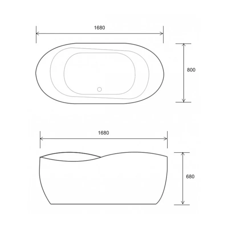 Soft Bathtub Largo Freestanding Bathtub