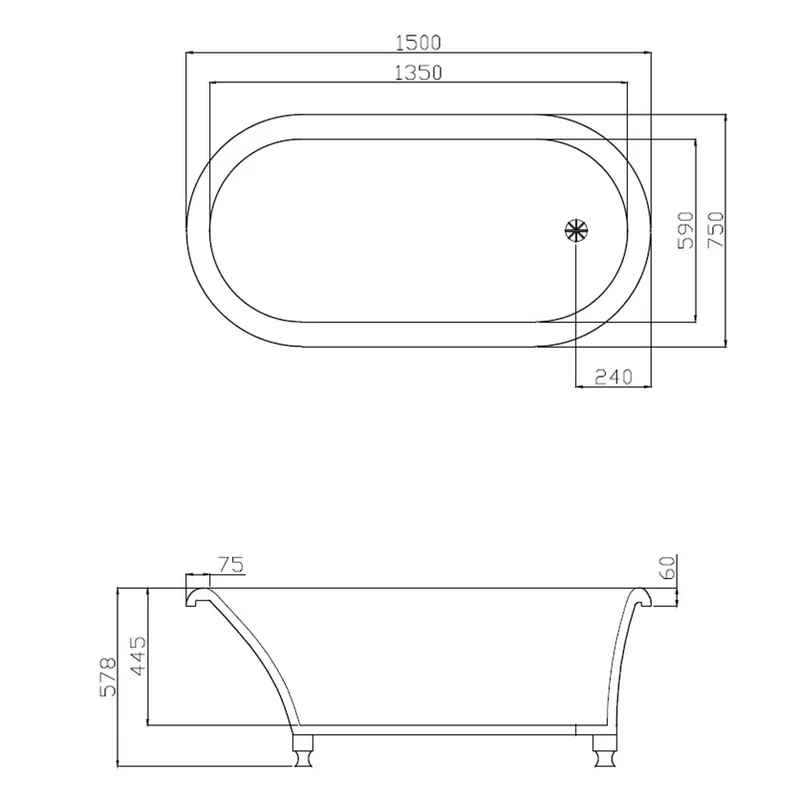 Soft Bathtub New02 Freestanding Bathtub