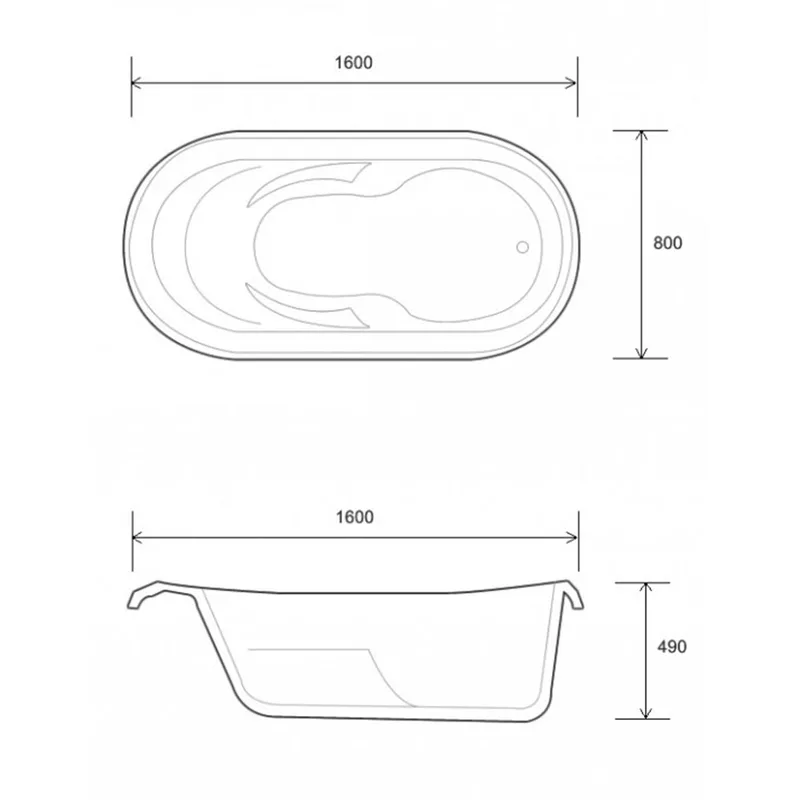 Soft Bathtub Purity Built-In Bathtub