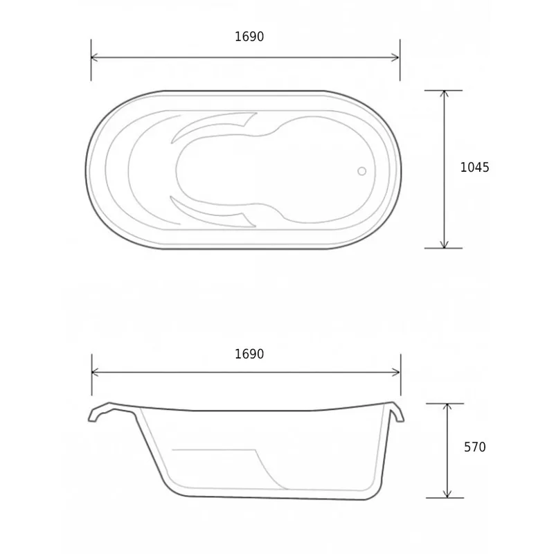 Soft Bathtub Purity Built-In Bathtub