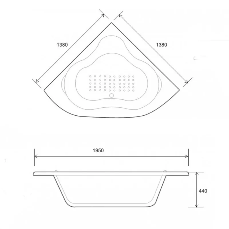 Soft Bathtub S-210A Built-In Bathtub