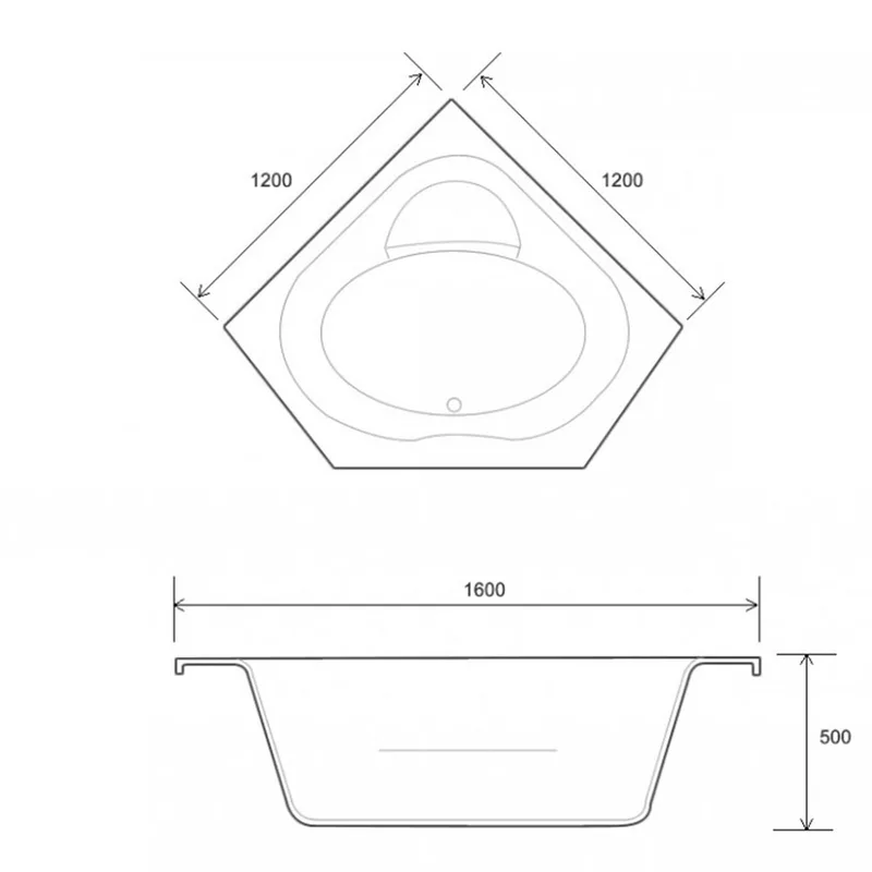 Soft Bathtub S-210C Built-In Bathtub